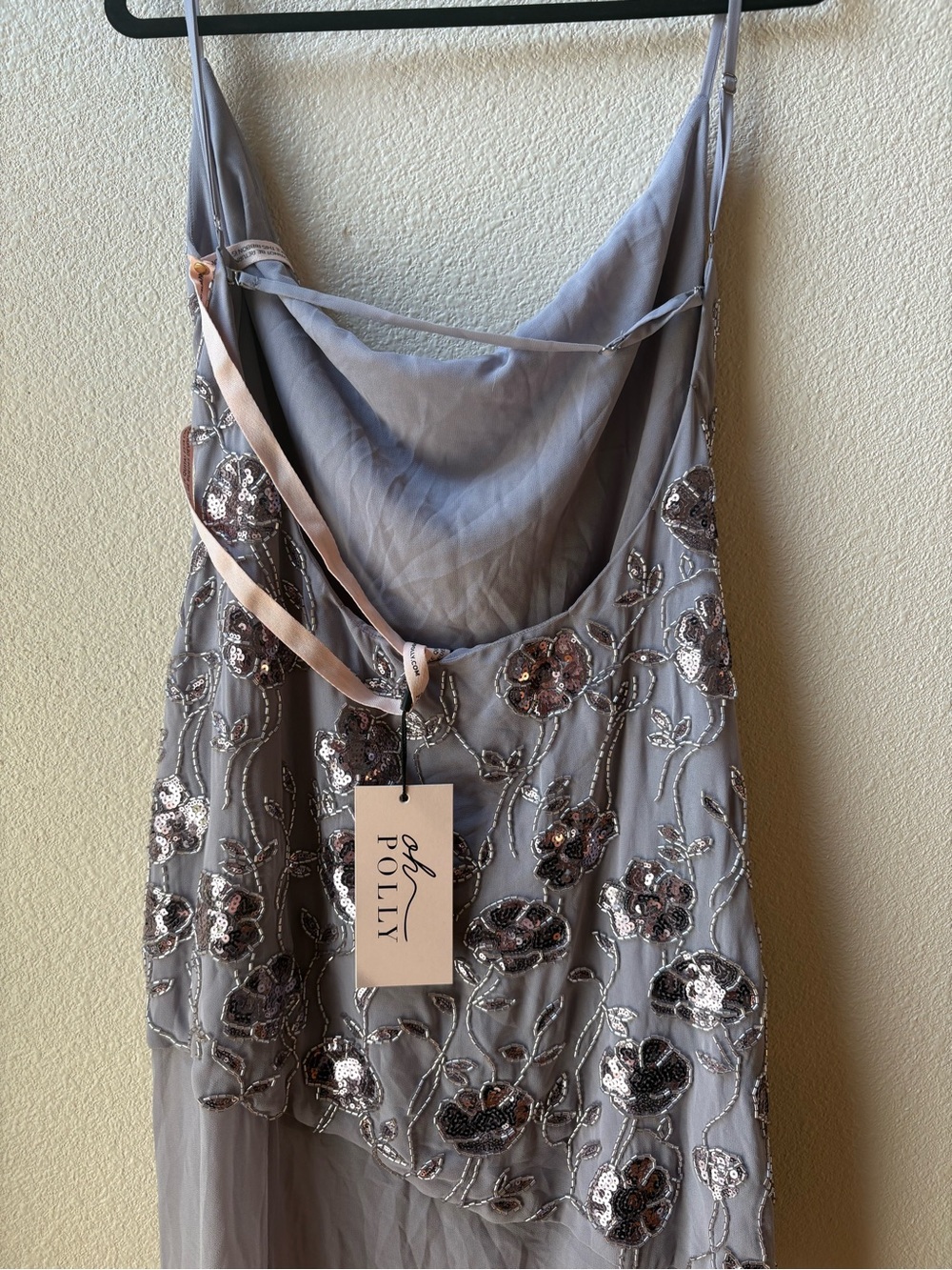Oh Polly Amarelle Embellished Sweetheart-Neck Backless Gown in Lilac - Picture 8 of 10